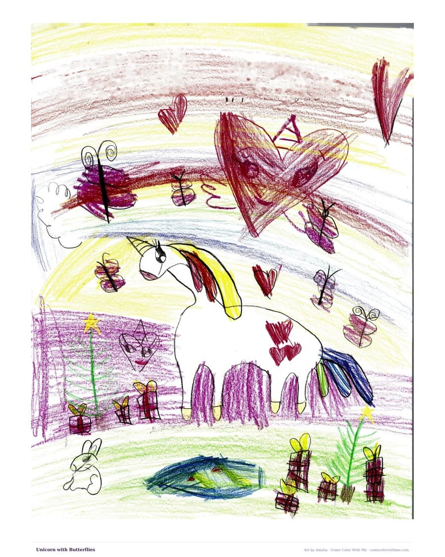 Unicorn with Butterflies